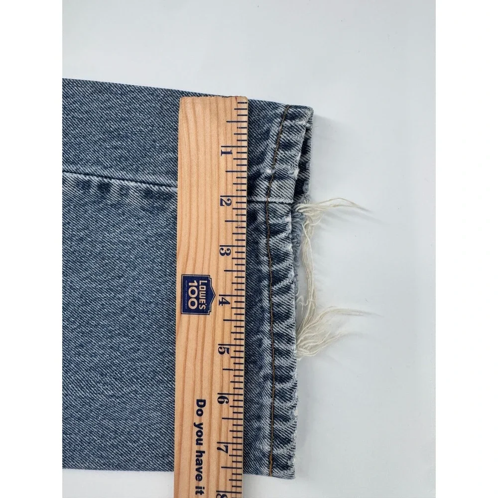 Levi 550 Relaxed Fit Jeans Mens Real Measurements W32 L32‎ Blue Denim Distressed
